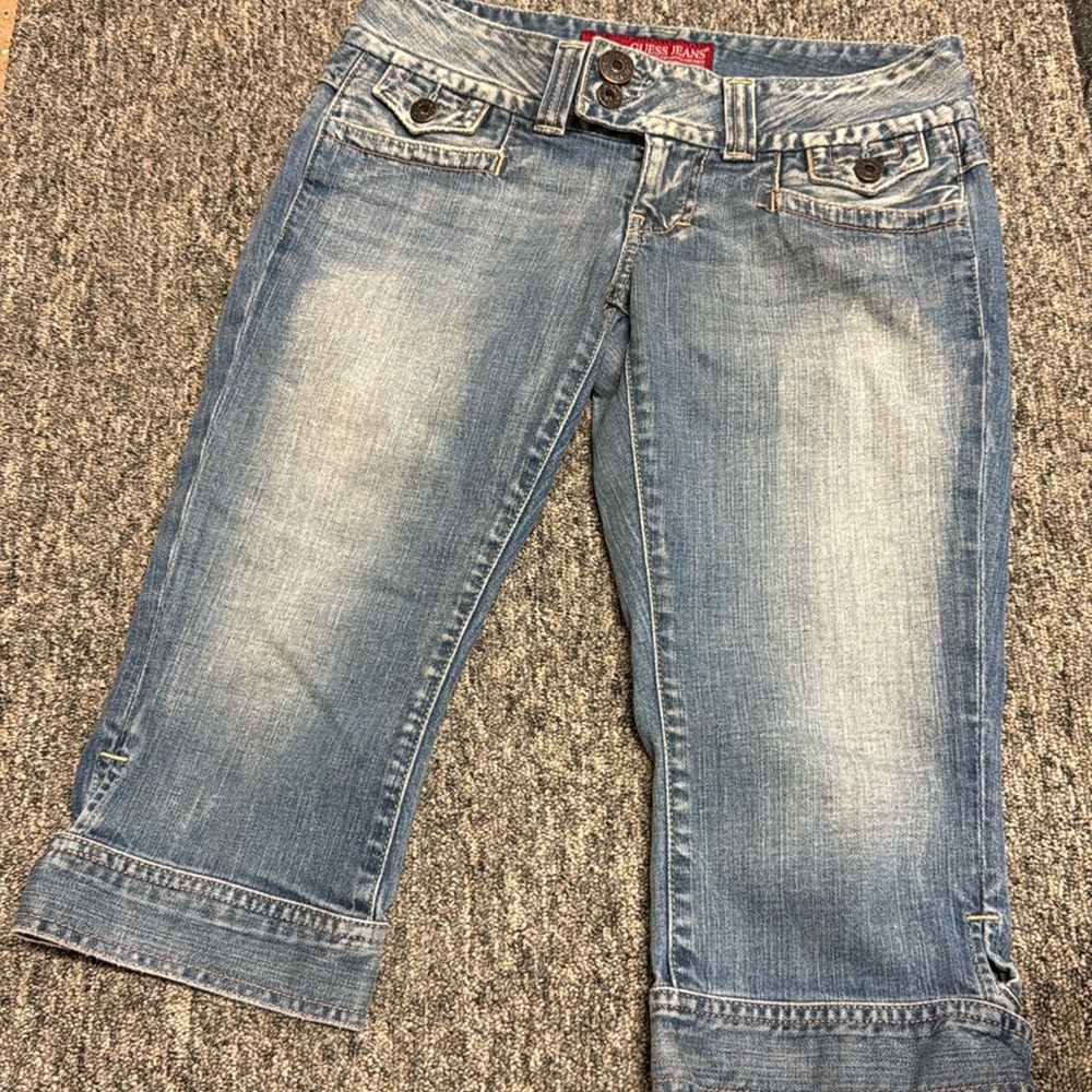 Guess 81 Stretch Jean Shorts Capri‎ Bermuda-SZ 28